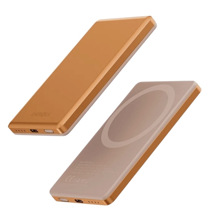 Внешний аккумулятор с беспроводной зарядкой Energea AluPac Mini 5K, Orange