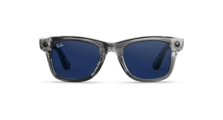 Умные очки RayBan Meta Gen2 Wayfarer RW4012 Shiny Transparent Grey/Transitions Sapphire (150 - 50 Size)