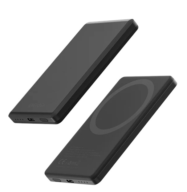 Внешний аккумулятор с беспроводной зарядкой Energea AluPac Mini 5K, Black