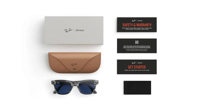 Умные очки RayBan Meta Gen2 Wayfarer RW4012 Shiny Transparent Grey/Transitions Sapphire (150 - 50 Size)